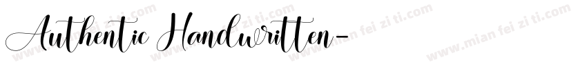 Authentic Handwritten字体转换